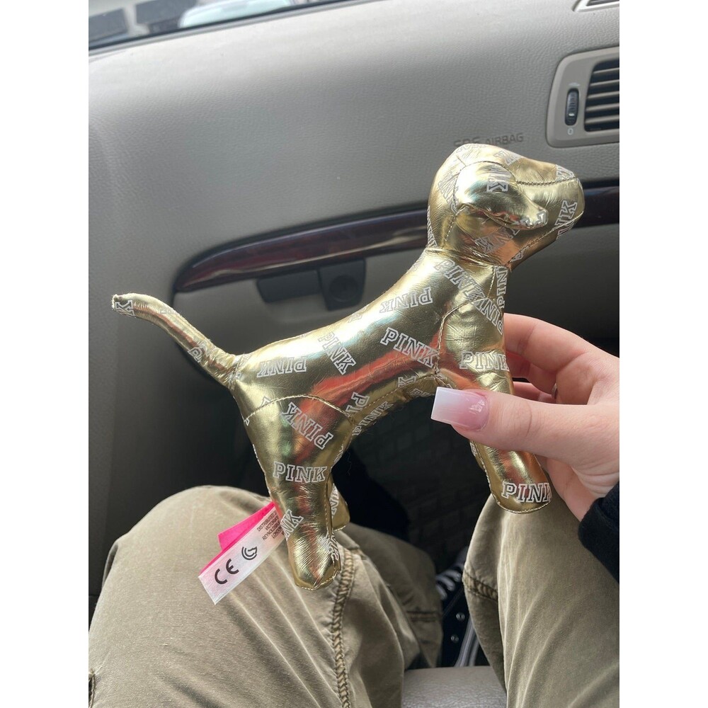 Gold Victorias Secret Pink dog